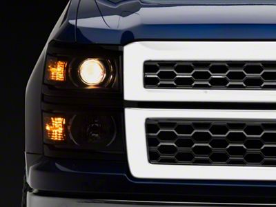 Projector Headlights; Black Housing; Clear Lens (14-15 Silverado 1500)