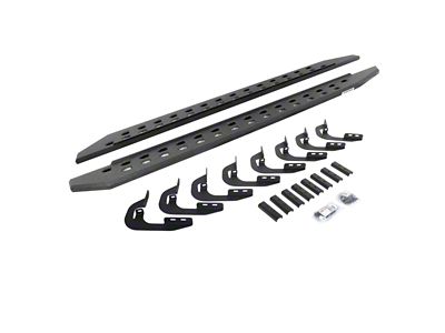 Go Rhino RB20 Slim Running Boards; Protective Bedliner Coating (14-18 Silverado 1500 Crew Cab)