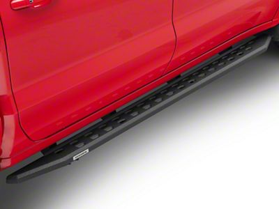 Go Rhino RB20 Slim Running Boards; Protective Bedliner Coating (19-24 Silverado 1500 Crew Cab)