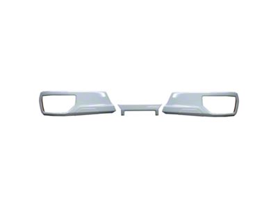 Rear Bumper Cover; Not Pre-Drilled for Backup Sensors; Olympic White (19-25 Silverado 1500 w/o Factory Dual Exhaust)
