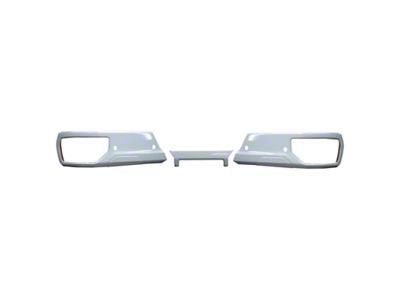 Rear Bumper Cover; Pre-Drilled for Backup Sensors; Olympic White (19-24 Silverado 1500 w/o Factory Dual Exhaust)
