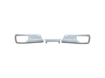 Rear Bumper Cover; Pre-Drilled for Backup Sensors; Olympic White (19-25 Silverado 1500 w/o Factory Dual Exhaust)