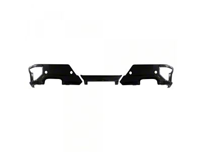 Rear Bumper Cover; Pre-Drilled for Backup Sensors; Gloss Black (19-25 Silverado 1500 w/ Factory Dual Exhaust)