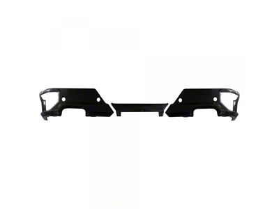 Rear Bumper Cover; Pre-Drilled for Backup Sensors; Gloss Black (19-24 Silverado 1500 w/ Factory Dual Exhaust)