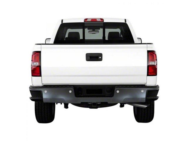 Rear Bumper Cover; Pre-Drilled for Backup Sensors; Paintable ABS (14-18 Silverado 1500)