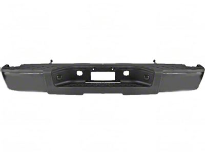 Replacement Rear Bumper; Not Pre-Drilled for Backup Sensors; Black (07-13 Silverado 1500)