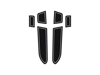 Rear Door Foam Inserts; Black/White (19-21 Silverado 1500 Crew Cab; 2022 Silverado 1500 LTD Crew Cab)