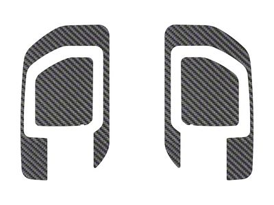 Rear Door Handle Surround Accent Trim; Raw Carbon Fiber (19-24 Silverado 1500 Double Cab, Crew Cab)