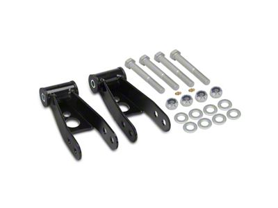 Rear Drop Shackles Lowering Kit; 1 to 2-Inch (99-18 Silverado 1500)