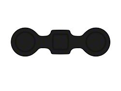 Rear Seat Cup Holder Inserts; Black/Black (19-21 Silverado 1500; 2022 Silverado 1500 LTD)