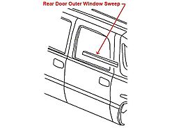 Rear Window Sweep; Outer Driver Side (04-06 Silverado 1500 Crew Cab)