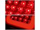 Red C-Bar LED Tail Lights; Chrome Housing; Red Lens (03-06 Silverado 1500 Fleetside)