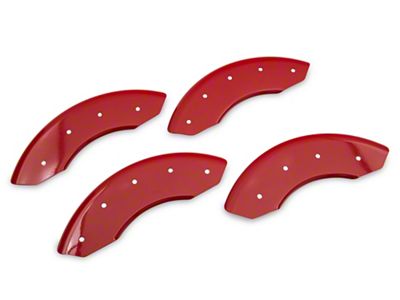 Brake Caliper Covers; Red; Front and Rear (14-18 Silverado 1500)