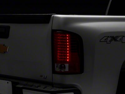 Raxiom LED Tail Lights; Chrome Housing; Red/Clear Lens (07-13 Silverado 1500)