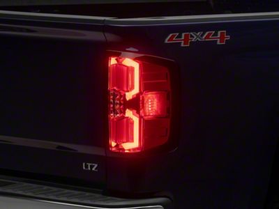 Renegade Series V2 Sequential LED Tail Lights; Chrome Housing; Red Lens (14-18 Silverado 1500 w/o Factory LED Tail Lights)