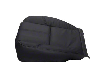 Replacement Bottom Seat Cover; Driver Side; Ebony/Black Leather (07-13 Silverado 1500)