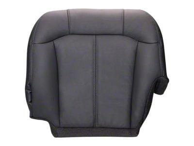 Replacement Bottom Seat Cover; Driver Side; Graphite/Dark Gray Leather (00-02 Silverado 1500)