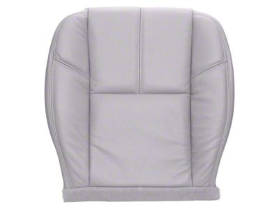 Replacement Bucket Seat Bottom Cover; Driver Side; Light Titanium/Gray Leather (07-13 Silverado 1500 w/ Non-Ventilated Seats)