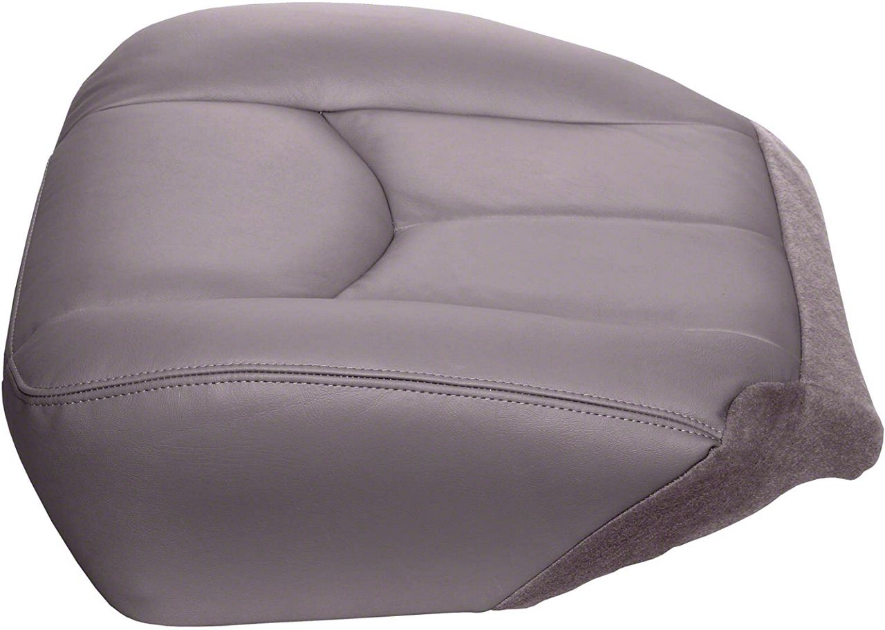 Soillar Front Bottom Seat Cover Replacement – Dark Titanium Gray 88V, Microfiber Leather, Fits Chevy Silverado & GMC Sierra 2007-2014 WT