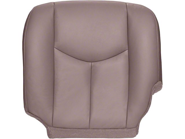 Replacement Bucket Seat Bottom Cover; Driver Side; Medium Neutral/Tan Leather (03-06 Silverado 1500)