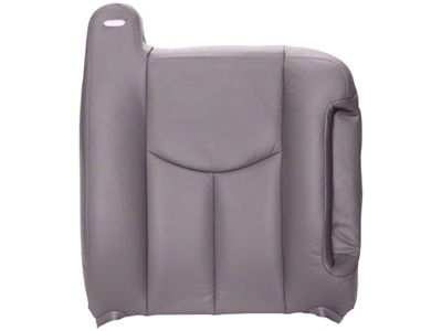 Replacement Top Seat Cover; Passenger Side; Dark Pewter/Gray Leather (03-06 Silverado 1500)
