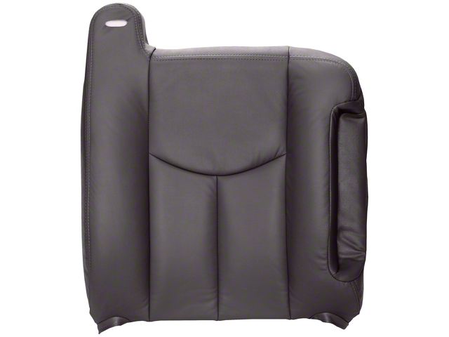 Replacement Top Seat Cover; Passenger Side; Very Dark Pewter/Gray Leather (03-06 Silverado 1500)