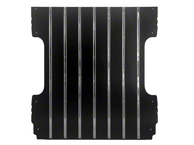 RETROLINER Real Wood Bed Liner; Carbon Series Wood; Mild Steel Punched Bed Strips (19-25 Silverado 1500 w/ 6.50-Foot Standard Box)