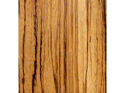 RETROLINER Real Wood Bed Liner; Zebra Wood; HydroSatin Finish; Polished Stainless Punched Bed Strips (19-25 Silverado 1500 w/ 6.50-Foot Standard Box)