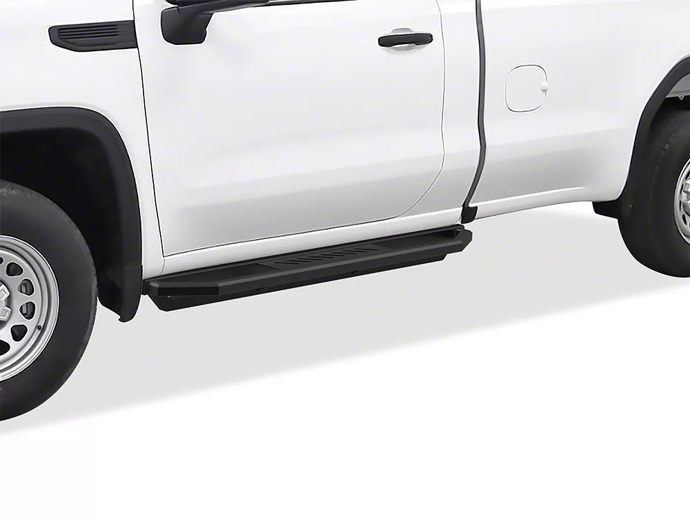 Silverado 1500 Rocker Armor Side Step Bars; Matte Black (1924