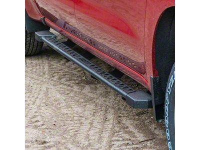 Rocker Step Running Boards; Textured Black (19-25 Silverado 1500 Crew Cab)