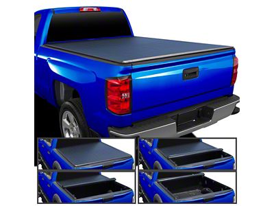 Roll Up Tonneau Cover; Black (14-18 Silverado 1500 w/ 6.50-Foot Standard Box)