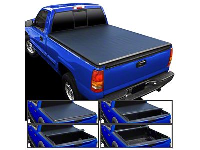 Roll Up Tonneau Cover; Black (99-06 Silverado 1500 Fleetside w/ 6.50-Foot Standard Box)