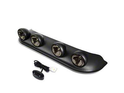 Roof Mounted Fog Lights with Switch; Smoke (Universal; Some Adaptation May Be Required)