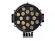 Rugged Heavy Duty Grille Guard with 7-Inch Black Round LED Lights; Black (19-21 Silverado 1500; 2022 Silverado 1500 LTD)