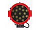 Rugged Heavy Duty Grille Guard with 7-Inch Red Round LED Lights; Black (19-21 Silverado 1500; 2022 Silverado 1500 LTD)