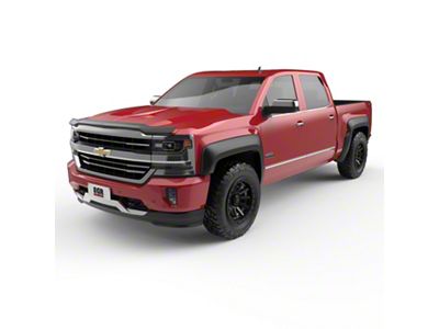 EGR Rugged Look Level 2 Fender Flares; Matte Black (14-18 Silverado 1500 w/ 5.80-Foot Short Box)