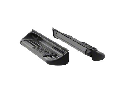 Stainless Side Entry Running Boards without Mounting Brackets; Textured Black (99-13 Silverado 1500 Regular Cab)