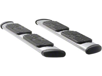 Regal 7-Inch Oval Side Step Bars; Polished Stainless (19-24 Silverado 1500 Double Cab)