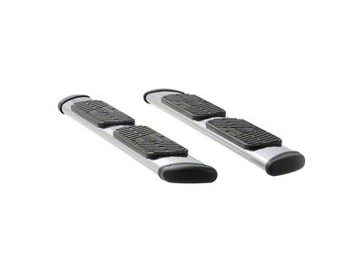 Regal 7-Inch Oval Side Step Bars without Mounting Brackets; Polished Stainless (99-24 Silverado 1500 Extended/Double Cab)