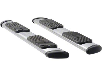 Regal 7-Inch Oval Side Step Bars; Polished Stainless (19-24 Silverado 1500 Crew Cab)