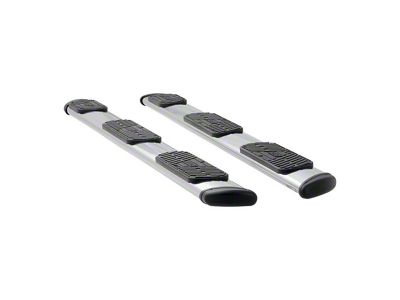 Regal 7-Inch Oval Side Step Bars without Mounting Brackets; Polished Stainless (14-24 Silverado 1500 Crew Cab w/ 6.50-Foot Standard Box)