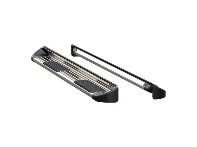 Stainless Side Entry Running Boards; Polished (19-24 Silverado 1500 Crew Cab)