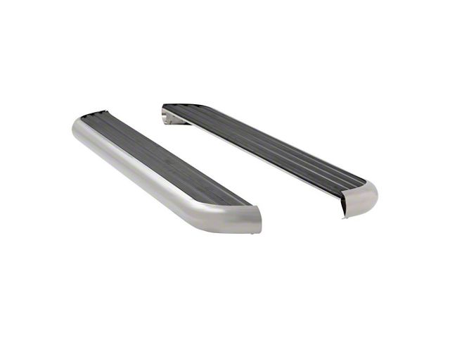 MegaStep 6.50-Inch Running Boards without Mounting Brackets; Polished Stainless (99-18 Silverado 1500 Regular Cab w/ 6.50-Foot Standard Box; 99-18 Silverado 1500 Extended/Double Cab)