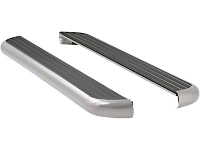 MegaStep 6.50-Inch Running Boards; Polished Stainless (19-24 Silverado 1500 Crew Cab)