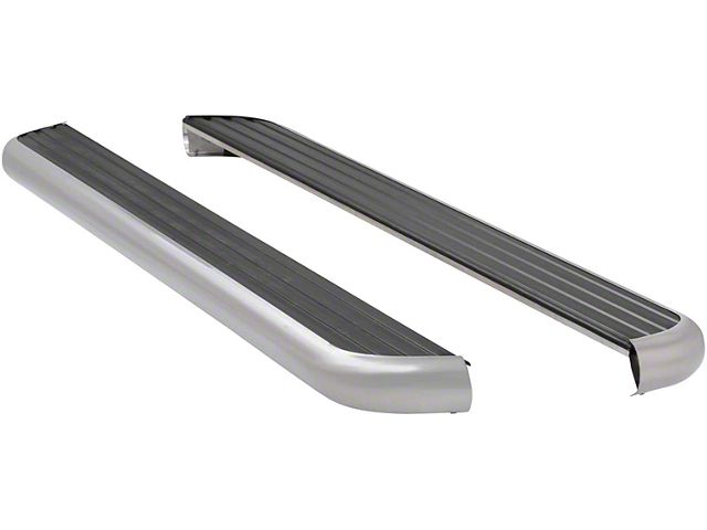 MegaStep 6.50-Inch Wheel-to-Wheel Running Boards; Polished Stainless (19-24 Silverado 1500 Crew Cab w/ 5.80-Foot Short Box)
