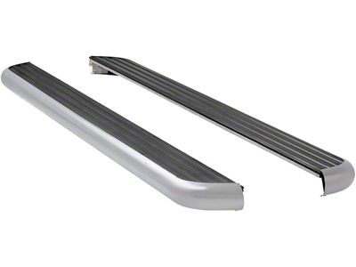 MegaStep 6.50-Inch Wheel-to-Wheel Running Boards; Polished Stainless (19-25 Silverado 1500 Crew Cab w/ 6.50-Foot Standard Box)