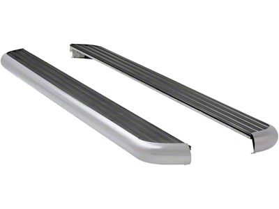MegaStep 6.50-Inch Wheel-to-Wheel Running Boards; Polished Stainless (19-24 Silverado 1500 Crew Cab w/ 6.50-Foot Standard Box)