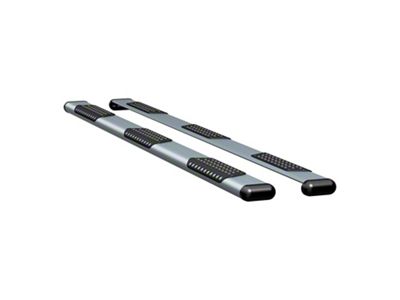 O-Mega II 6-Inch Wheel-to-Wheel Oval Side Step Bars; Silver (19-25 Silverado 1500 Crew Cab w/ 6.50-Foot Standard Box)