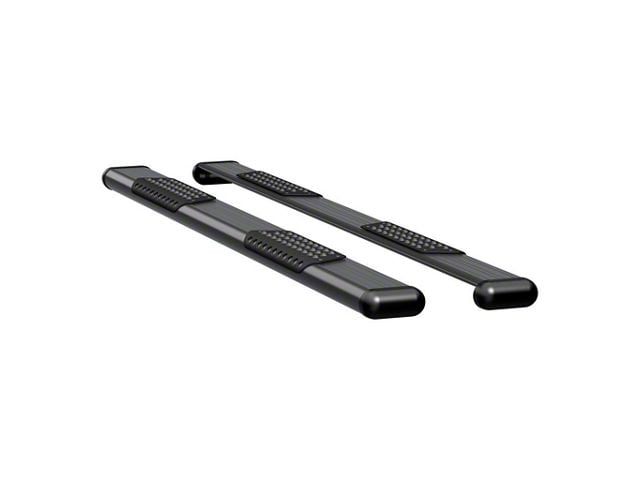 O-Mega II 6-Inch Oval Side Step Bars without Mounting Brackets; Textured Black (99-18 Silverado Regular Cab w/ 8-Foot Long Box; 07-18 Silverado 1500 Extended/Double Cab w/ 5.80-Foot Short Box; 04-24 Silverado 1500 Crew Cab)