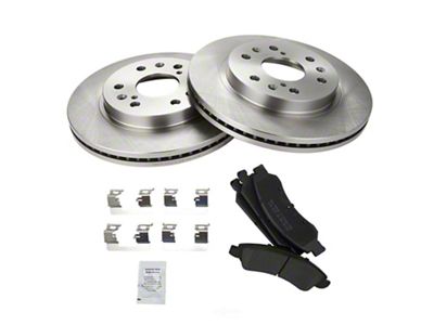 Semi-Metallic 6-Lug Brake Rotor and Pad Kit; Front (07-18 Silverado 1500)